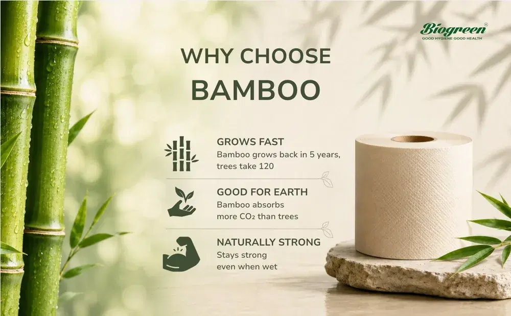 Why choose bamboo: grows fast, good for earth, naturally strong