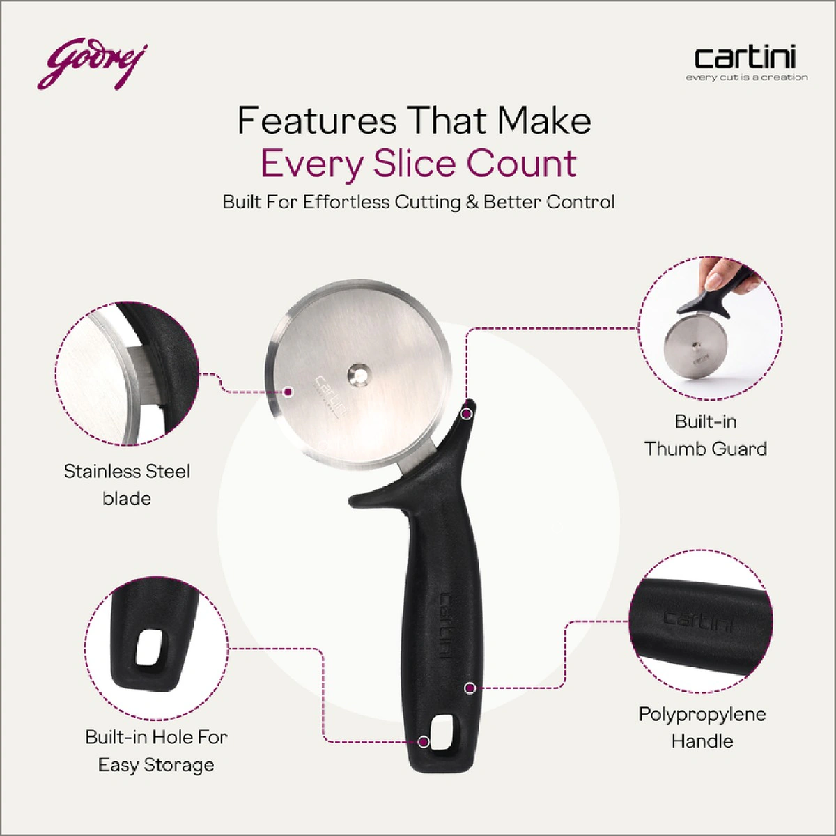 Cartini pizza cutter: features that make every slice count